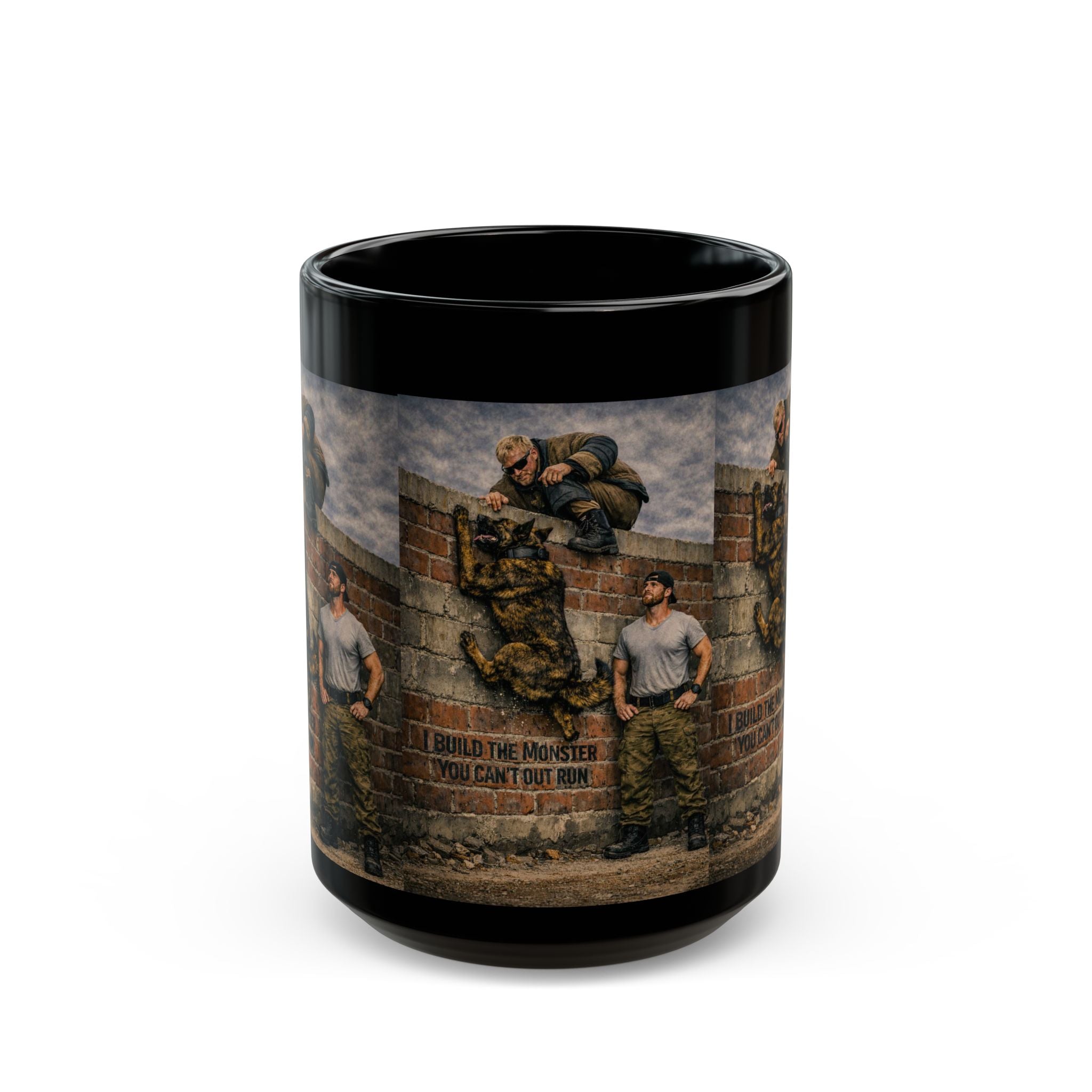Military Training Mug – 'You Didn't Build the Monster, You Can't Put Him Down' Combat Camouflage Coffee Cup