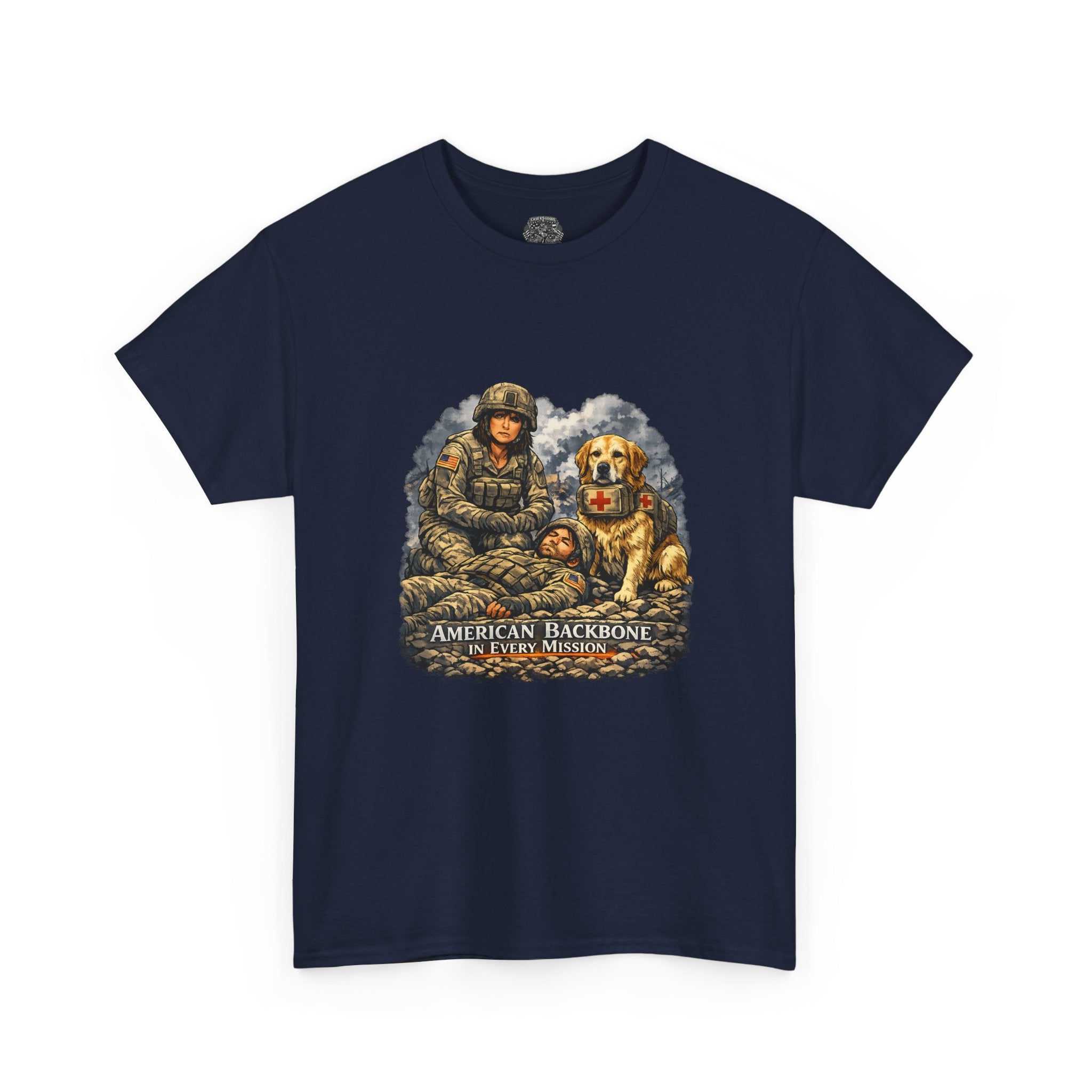 Military Veteran T‑Shirt - "American Backbone" Combat Medic Design