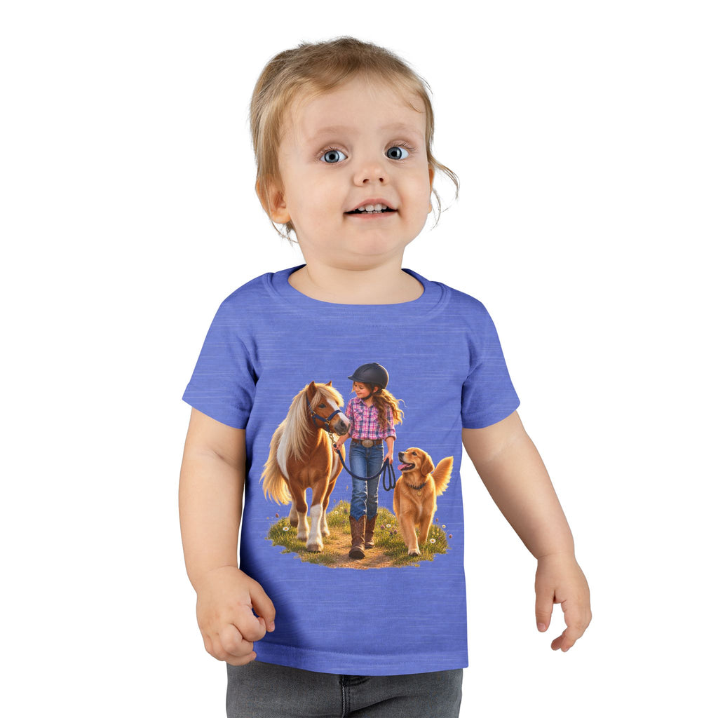 Toddler Horse & Dog Tee — Little Rider Graphic T-Shirt