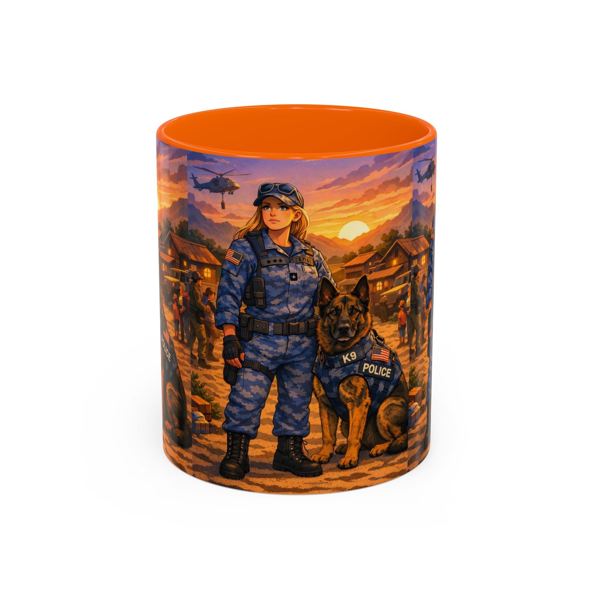 Police K9 Unit Coffee Mug — Female Officer & K9 Tribute (11/15oz)