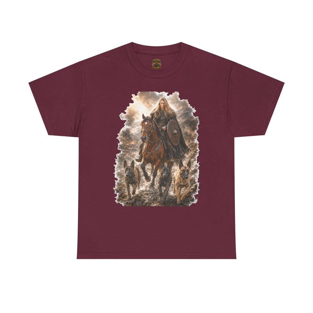 Viking Warrior Malinois K9 Scene T-Shirt