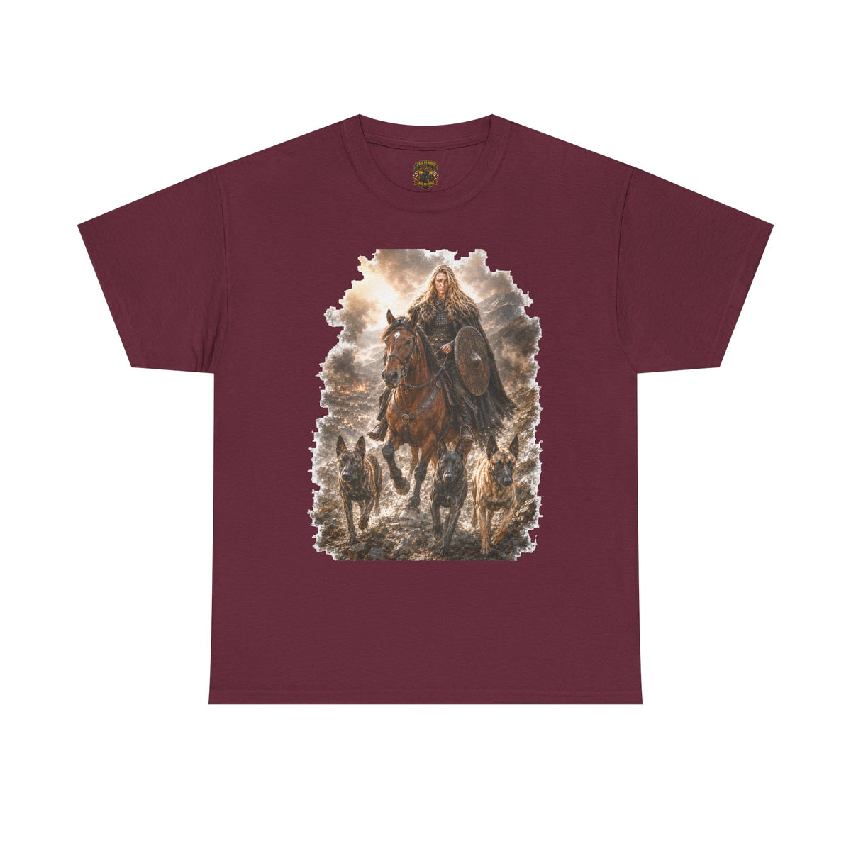 Viking Warrior Malinois K9 Scene T-Shirt