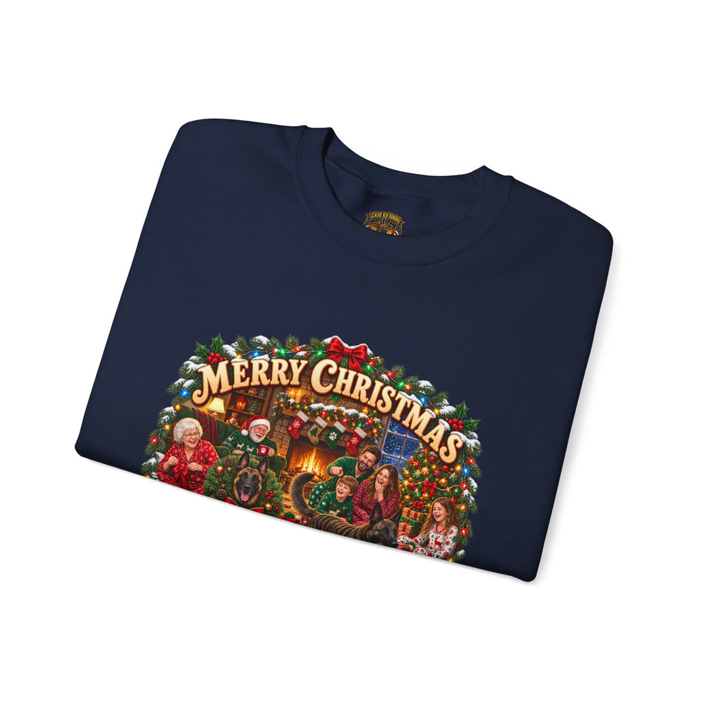 Christmas Sweatshirt — "Merry Christmas the Malinois Dogs Did It" Holiday Crewneck