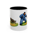 K9 Protection Trainer Mug — “The Brindle Ghost Hits First” Color Accent Coffee Cup (11oz/15oz)