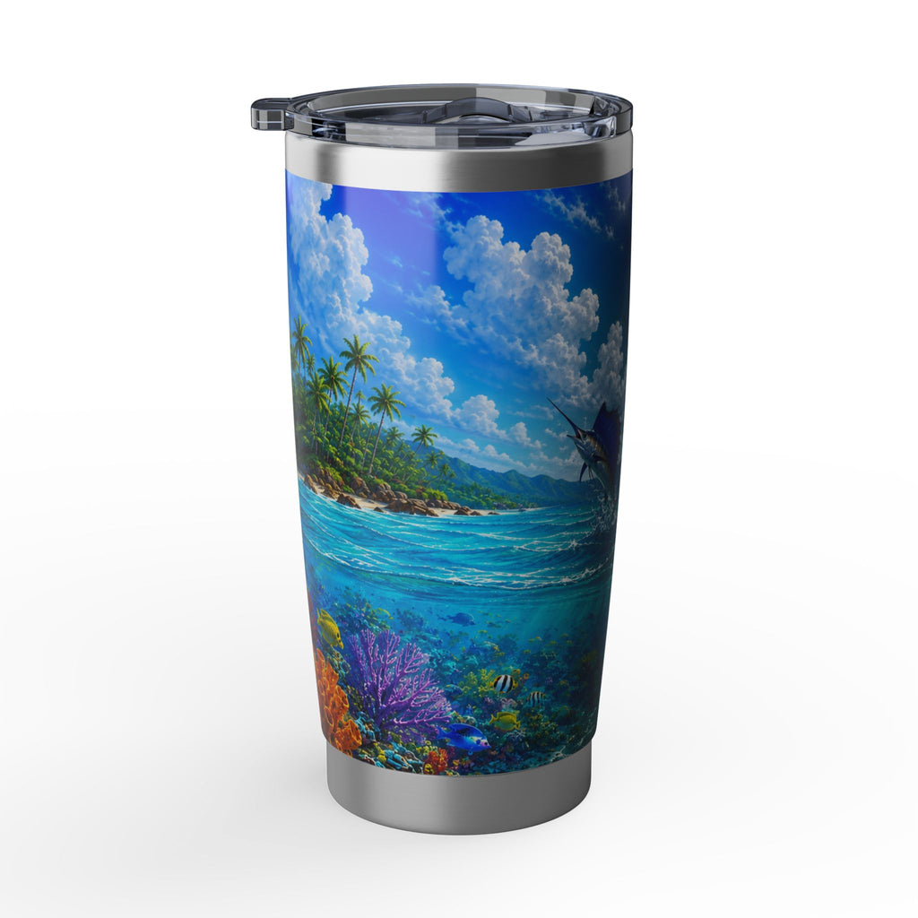 Tumbler — Tropical Marlin Ocean 20oz Stainless Travel Cup