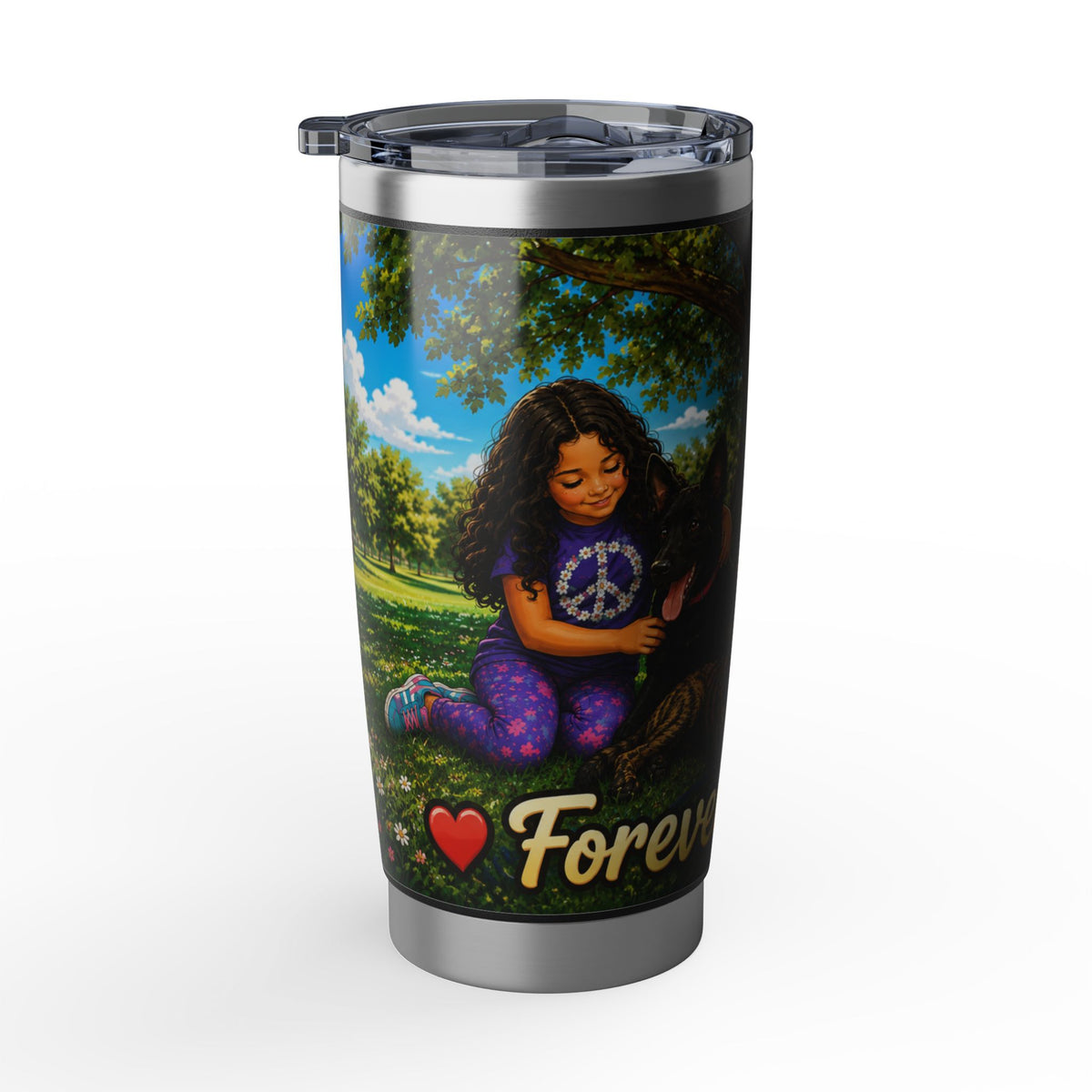 Vagabond 20oz Tumbler — "Forever Friends" German Shepherd Travel Tumbler