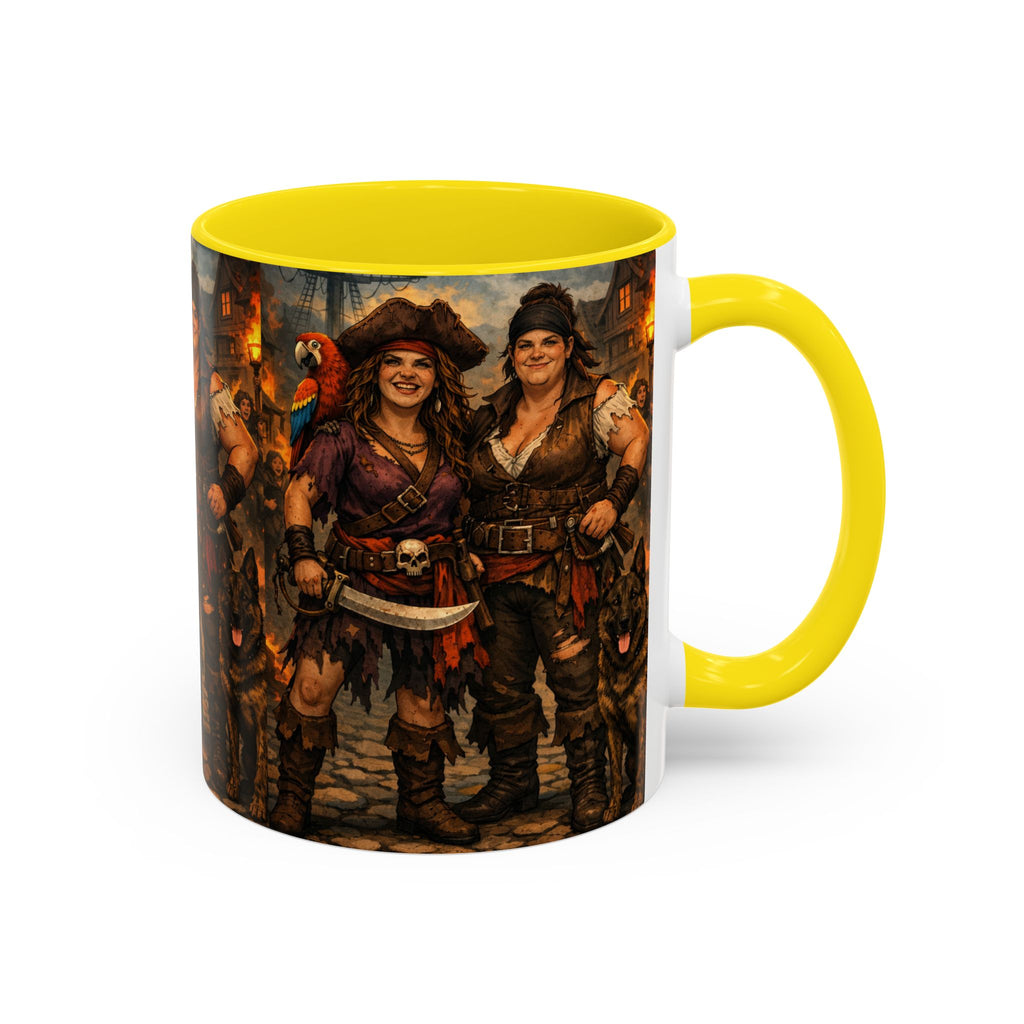 Pirate Family Coffee Mug — Fantasy Buccaneer Artwork 11/15oz