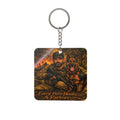 K9 Handler Keychain — "Every Hero Needs A Partner" Square Keychain