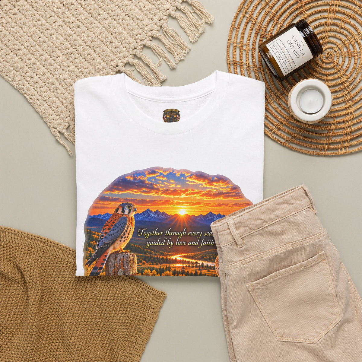 Sunset Mountain Eagle Wildlife T-Shirt