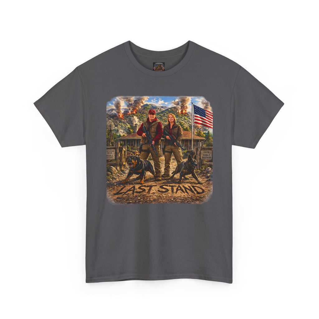 Last Stand T‑Shirt — Patriotic Western Cowboy Graphic Tee