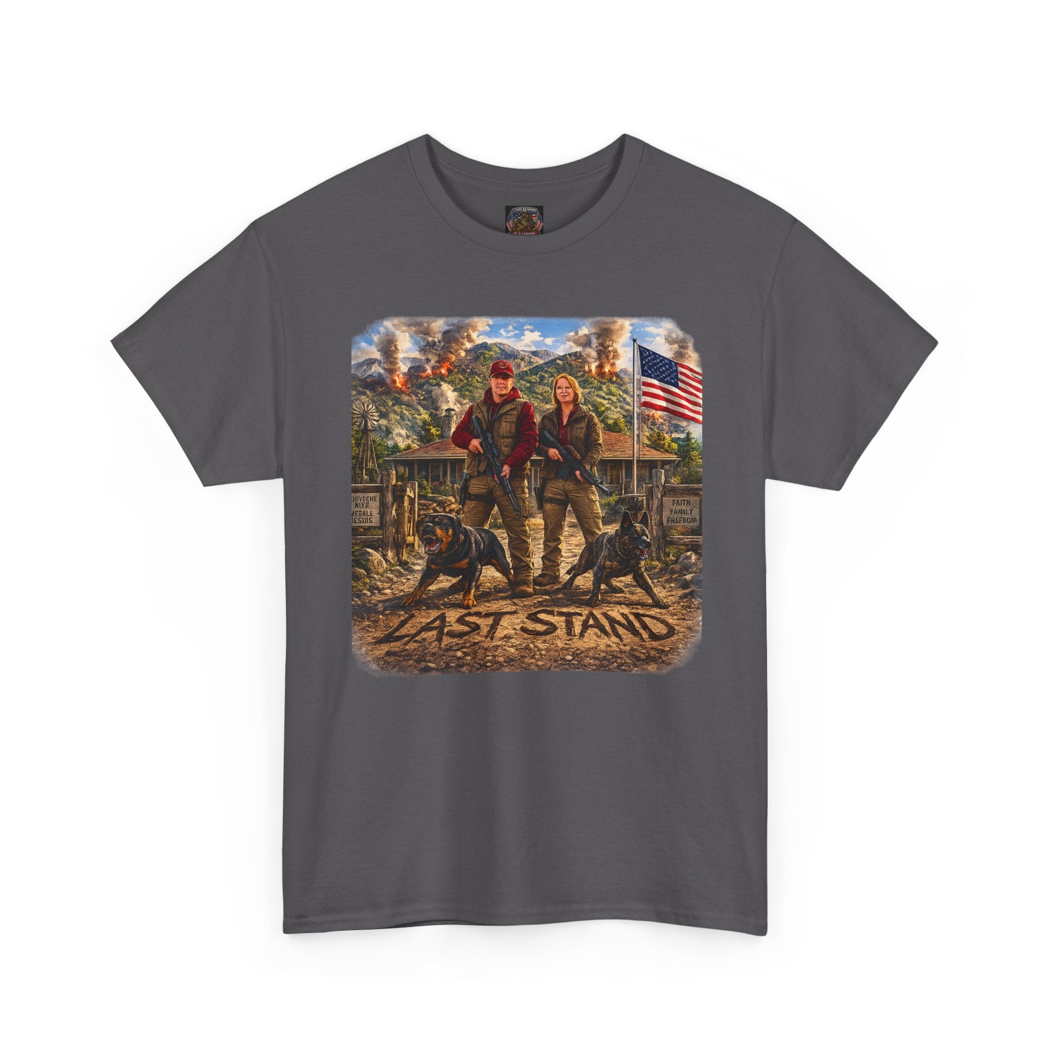 Last Stand T‑Shirt — Patriotic Western Cowboy Graphic Tee