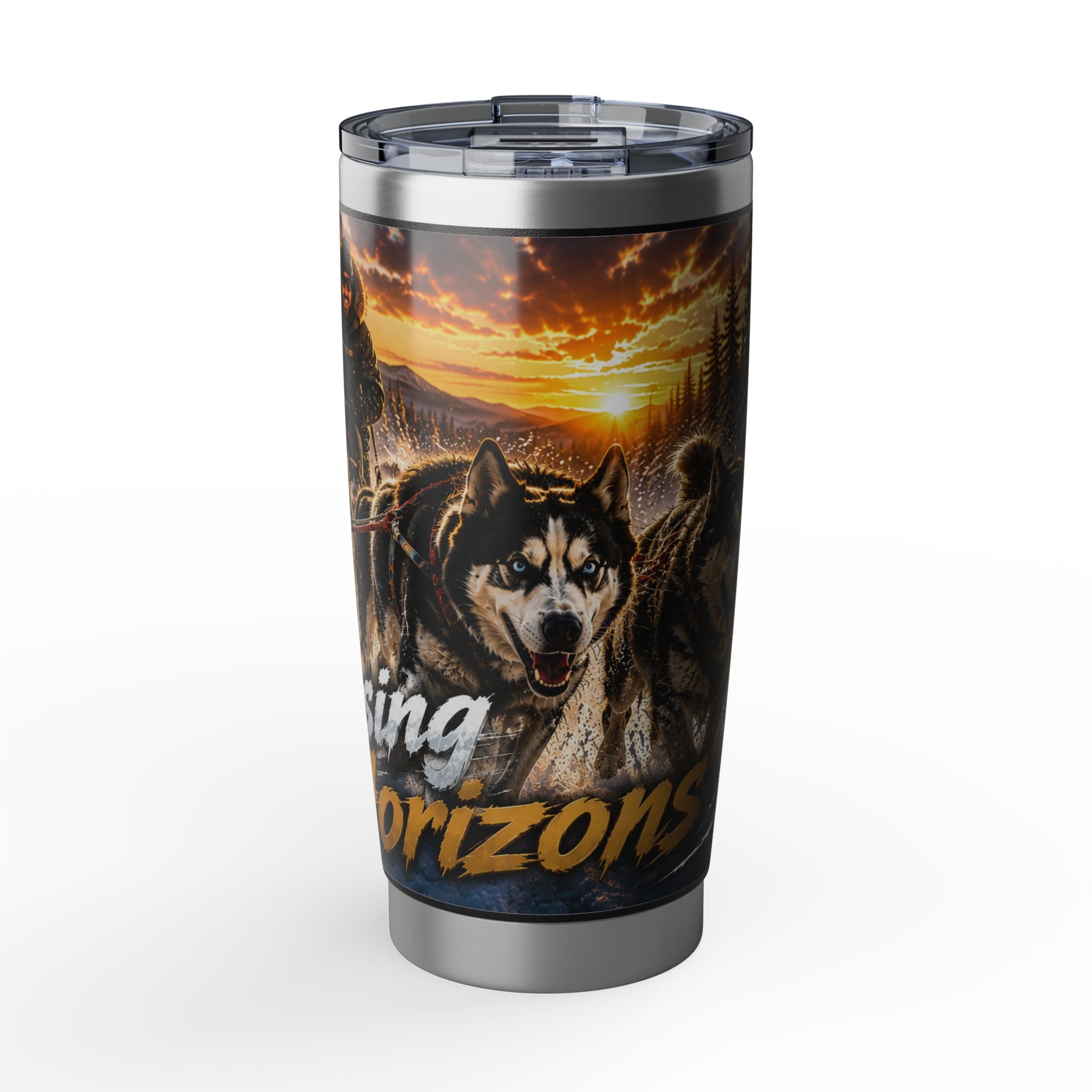 Husky Adventure 20oz Tumbler — 'Chasing Horizons' Insulated Travel Cup