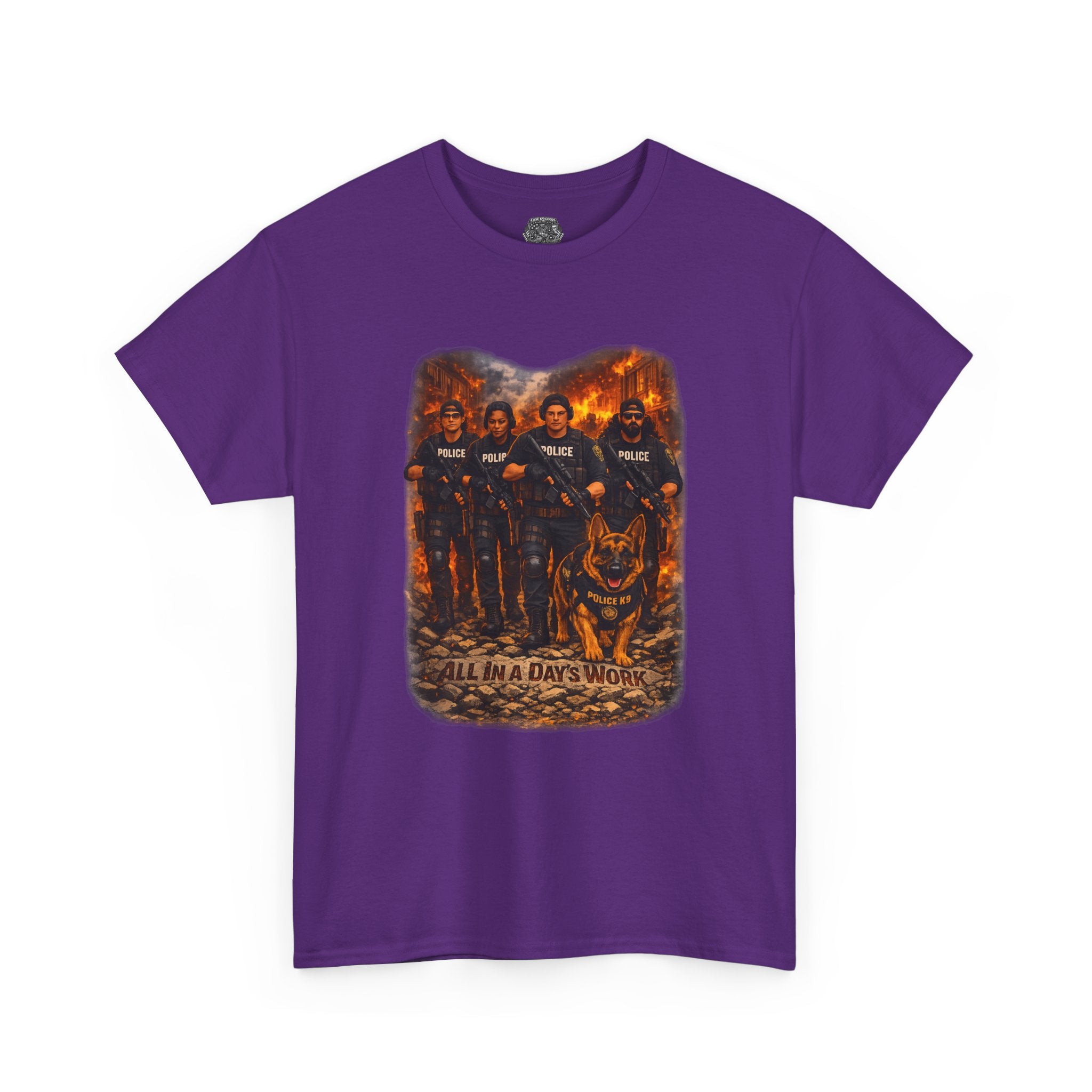 Days Work Tee — Classic Police All in a Day's Work Heavy Cotton T-Shirt