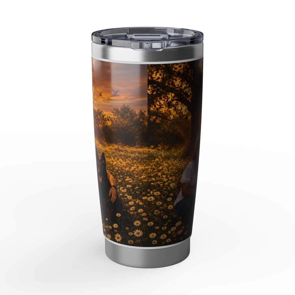 Religious Family Photo 20oz Tumbler — "Love Grows In This" Faith Travel Mug