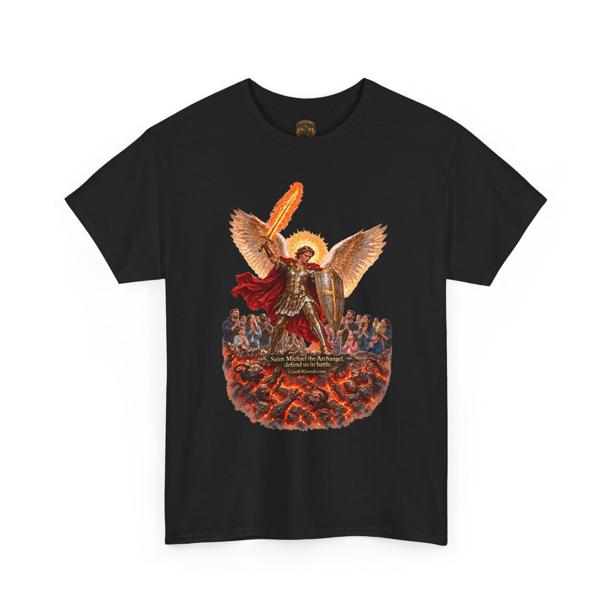 Archangel Michael T-Shirt — Saint Michael Save Us in Battle Graphic Tee