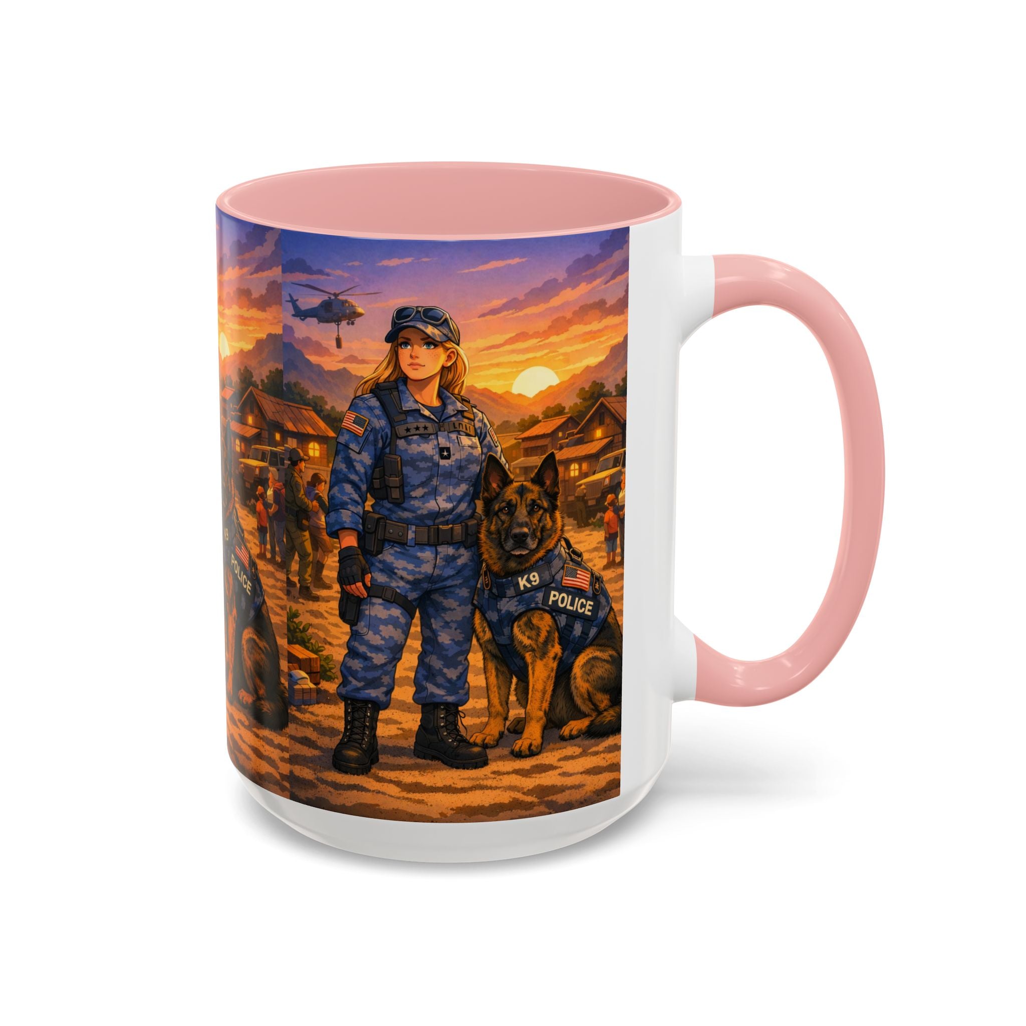 Police K9 Handler Coffee Mug — Tribute Accent Ceramic Mug (11/15oz)