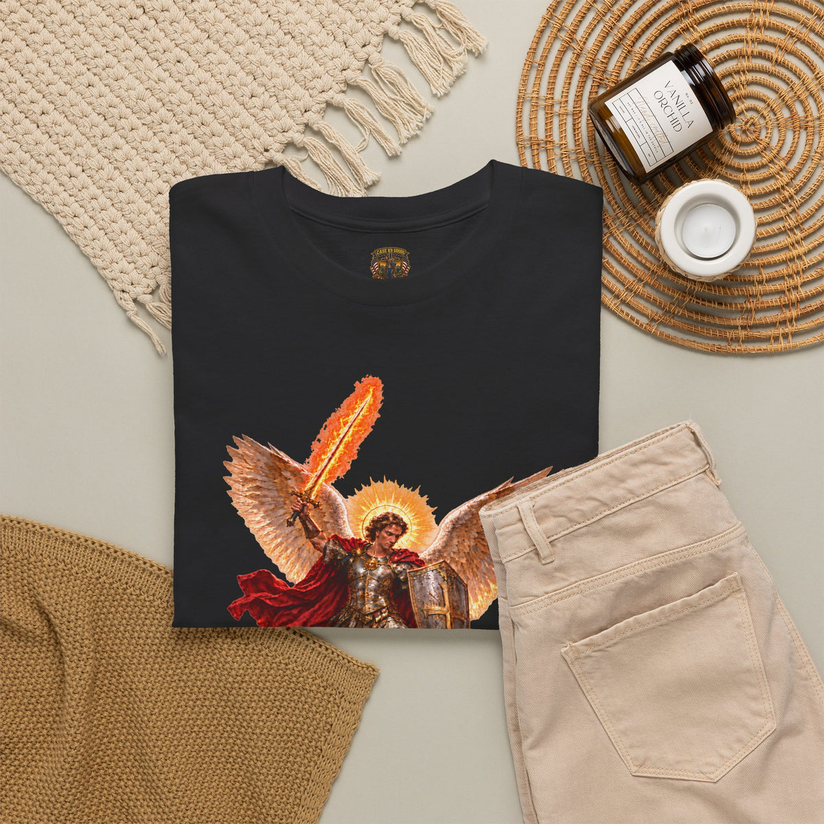 Archangel Michael T-Shirt — Saint Michael Save Us in Battle Graphic Tee