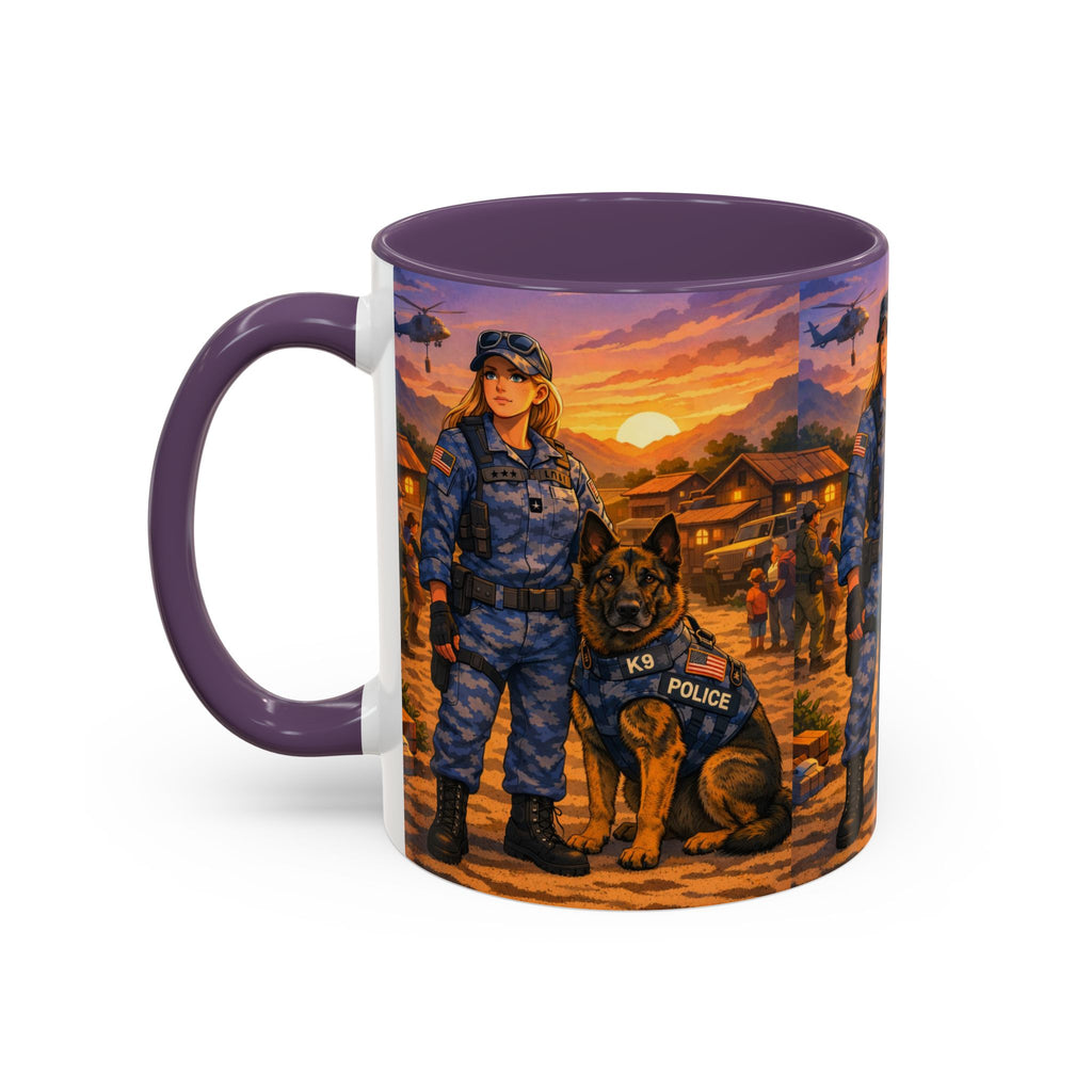 Police K9 Handler Coffee Mug — Tribute Accent Ceramic Mug (11/15oz)