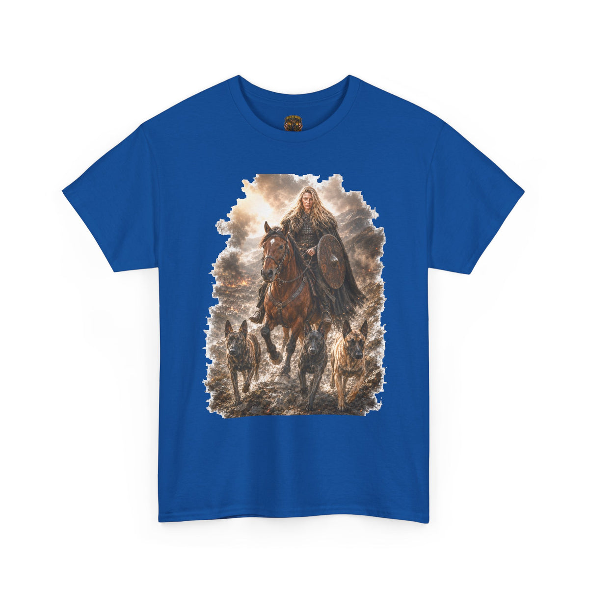 Viking Warrior Malinois K9 Scene T-Shirt