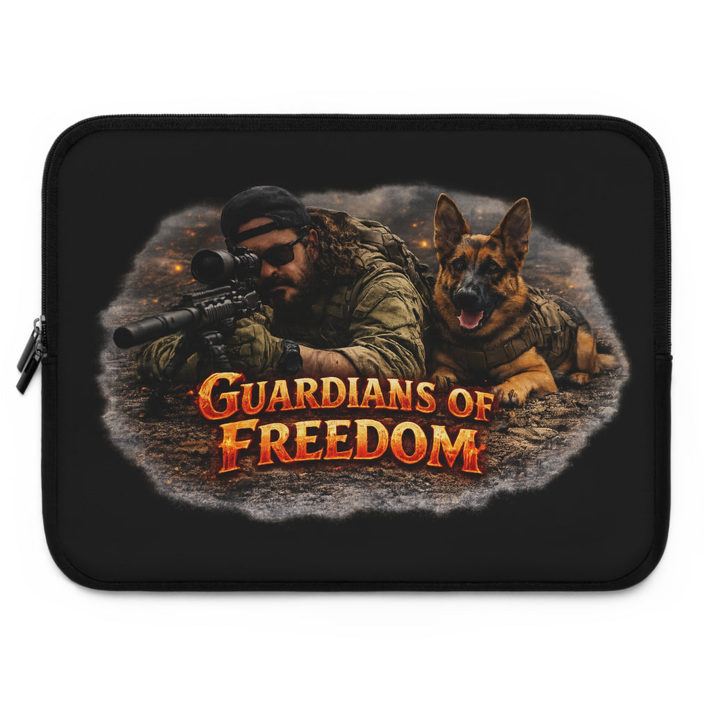 Guardians of Freedom Laptop Sleeve - Tactical Sniper & K9 Protective Case
