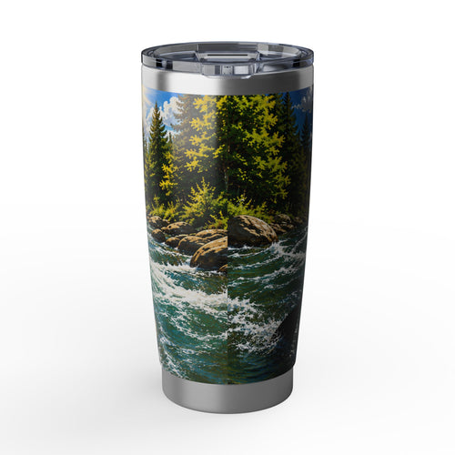 20oz Tumbler — Adventure Dog White Water Rafting Travel Mug