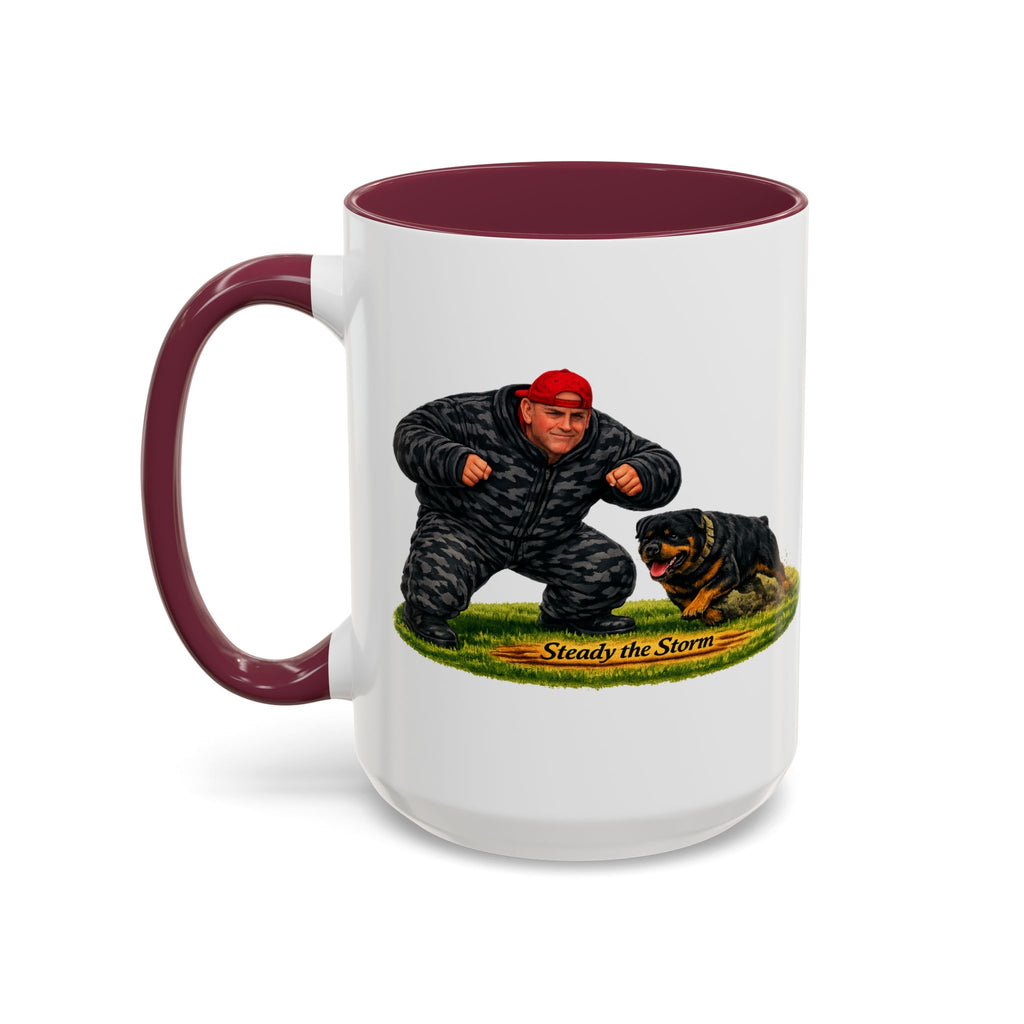 Steady the Storm Rottweiler & Handler Coffee Mug — Dog Lover Gift (11oz/15oz)
