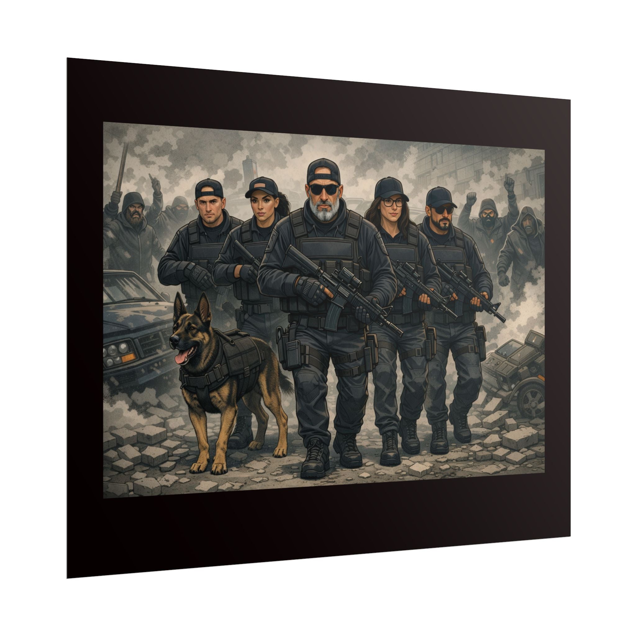 Rolled Poster — Tactical SWAT Team Print (Police K9 Unit Wall Art)