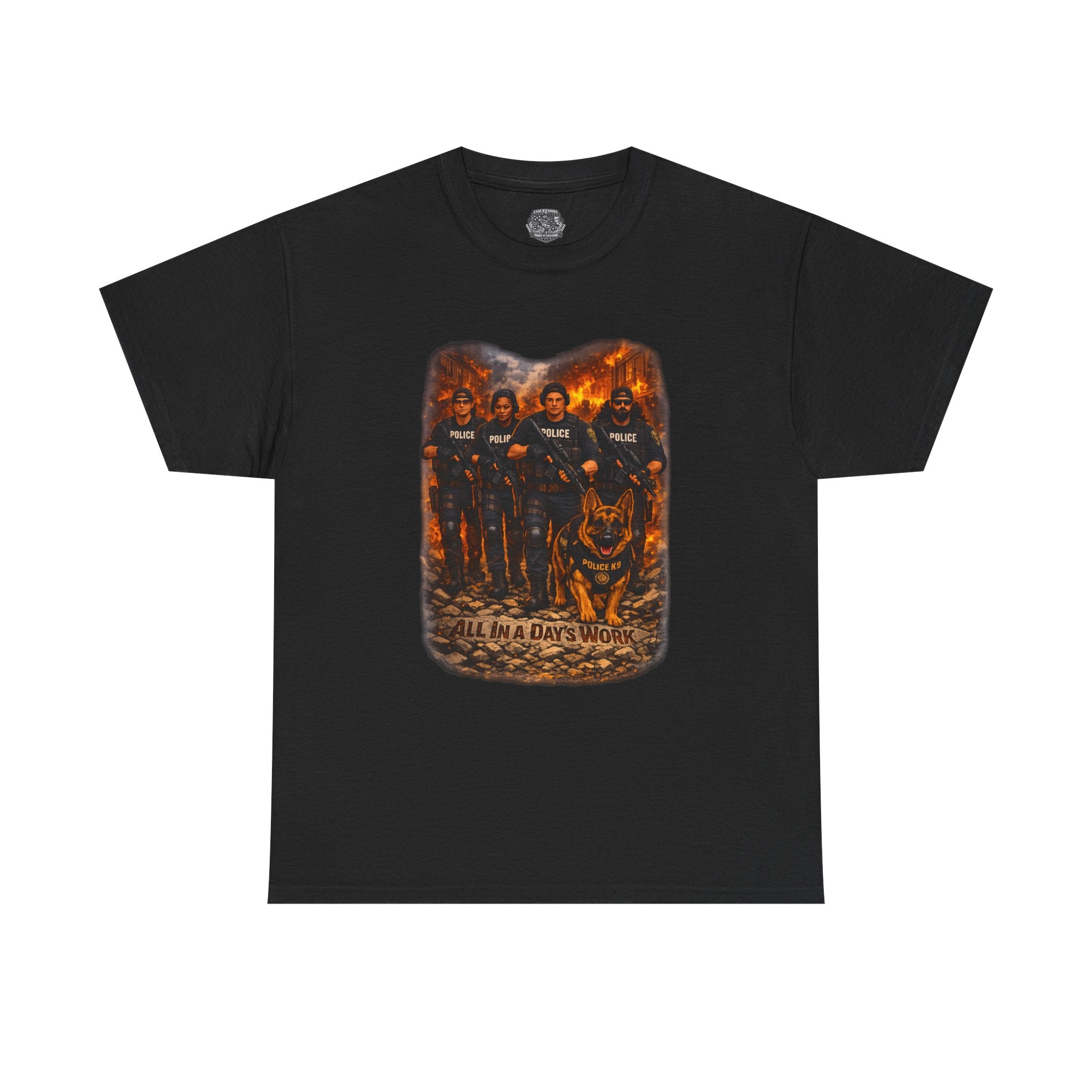 Days Work Tee — Classic Police All in a Day's Work Heavy Cotton T-Shirt