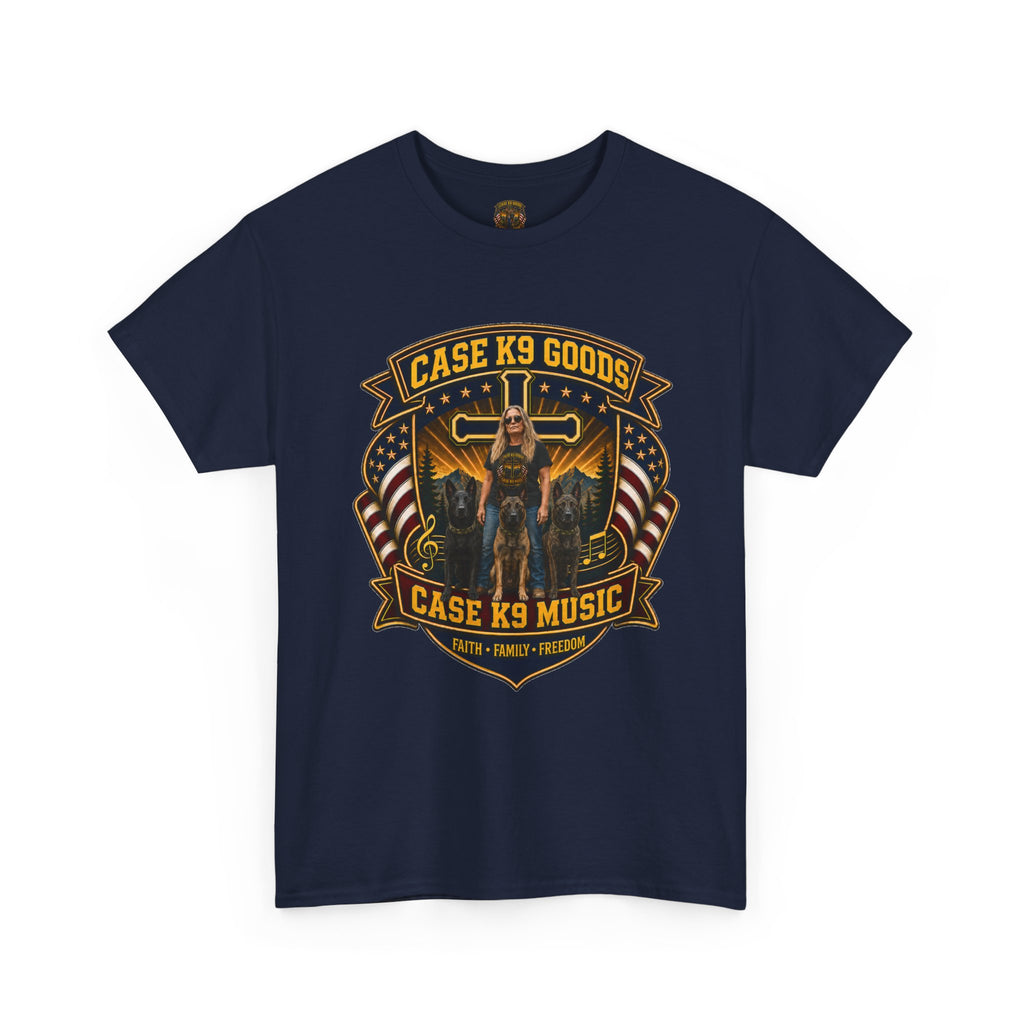 Case K9 Music T-Shirt — Vintage K9 Handler Military American Flag Tee