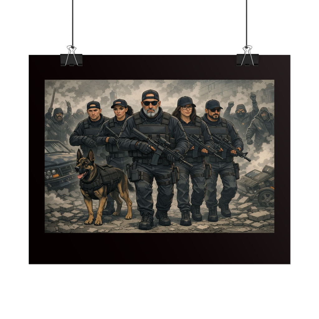 Rolled Poster — Tactical SWAT Team Print (Police K9 Unit Wall Art)