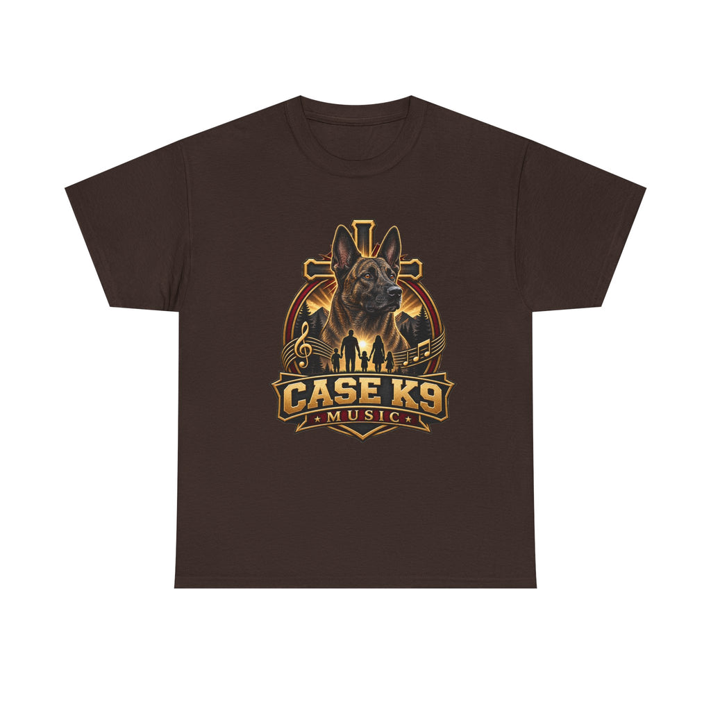 CASE K9 Music Graphic Tee — German Shepherd K9 Logo Shirt