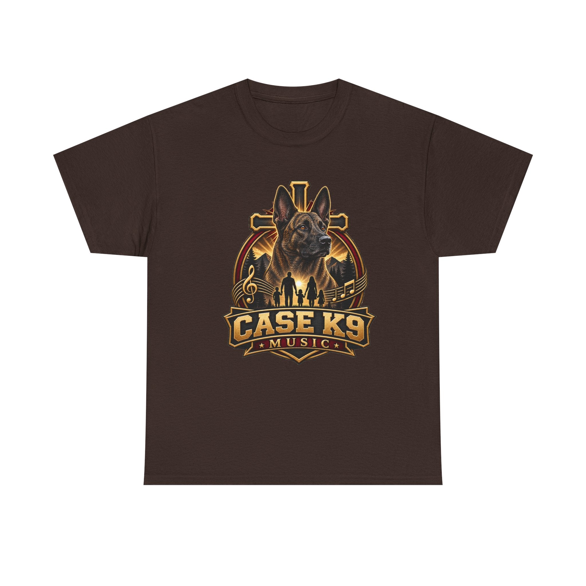 CASE K9 Music Graphic Tee — German Shepherd K9 Logo Shirt