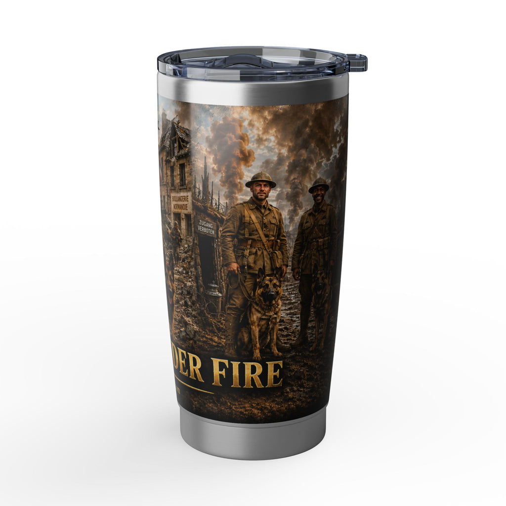 Military Veteran Travel Tumbler — 'Duty Under Fire' Insulated 20oz