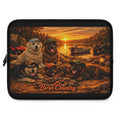 Born Country Camping Dogs Laptop Sleeve — Rustic Sunset Pet Lover Protective Case