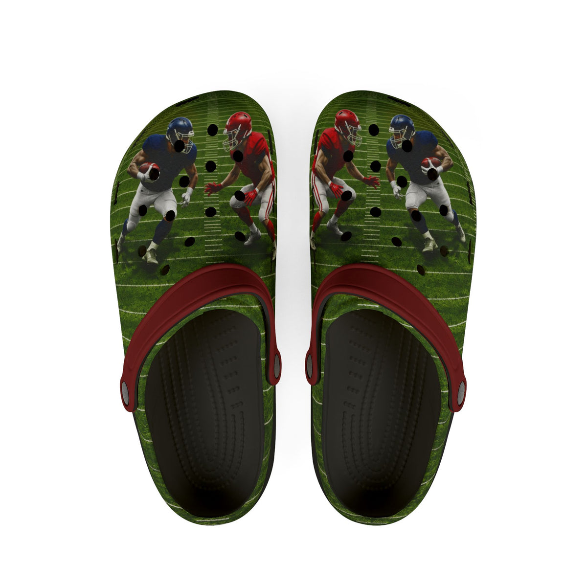 Football Fan EVA Foam Clogs – Youth / Adult Gridiron Slide Shoes