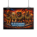 K-9 Strong Poster — "Paws of Freedom" Patriotic Police Dog Wall Art