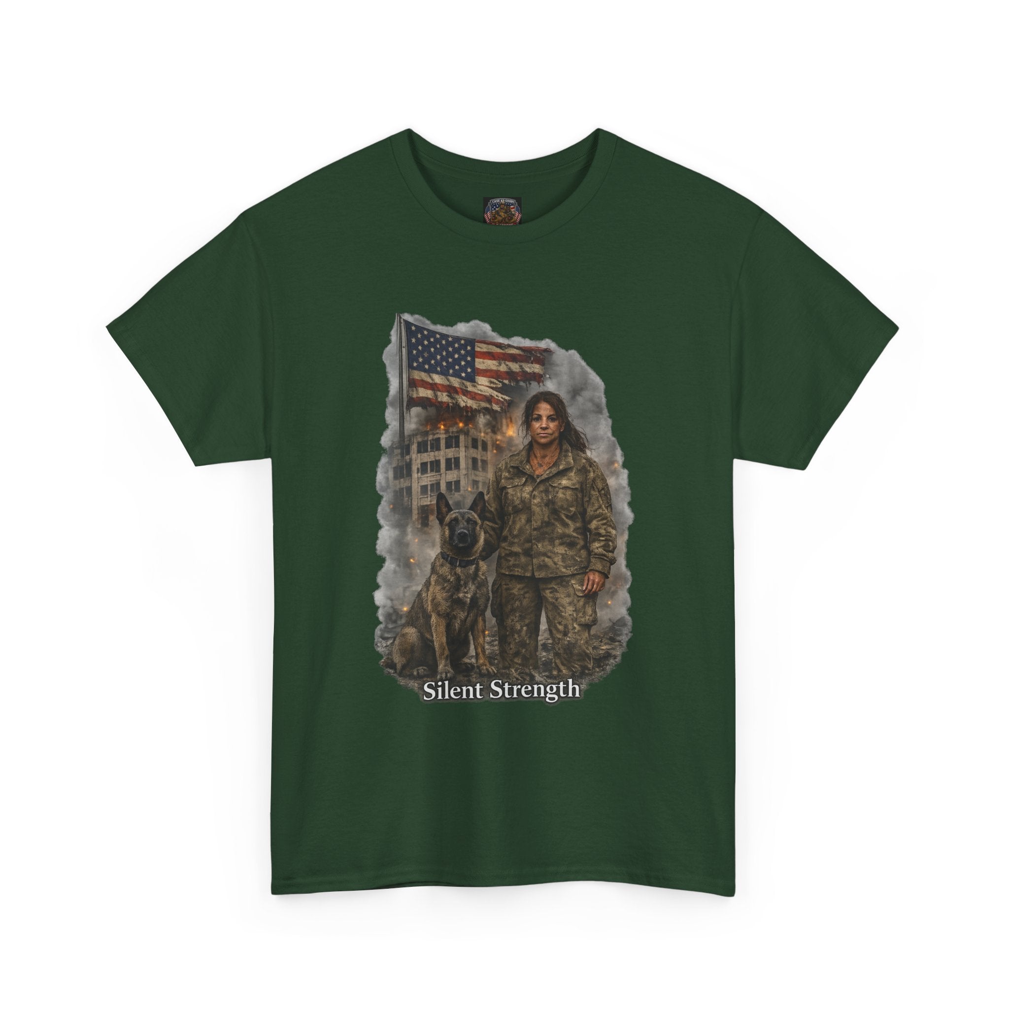 Military K9 Tribute T-Shirt — 'Silent Strength' Veteran & Service Dog Tee