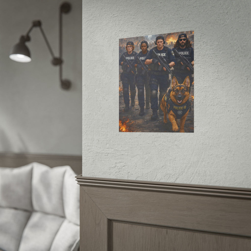 Police K9 Unit Poster — Tactical SWAT Team Wall Art