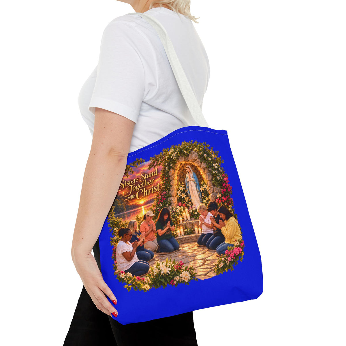 Sisters Standing Together in Christ Religious Christian Tote Bag