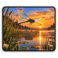 Dragonfly Sunrise Mouse Pad — Ecclesiastes 3:11 Inspirational Gaming Pad