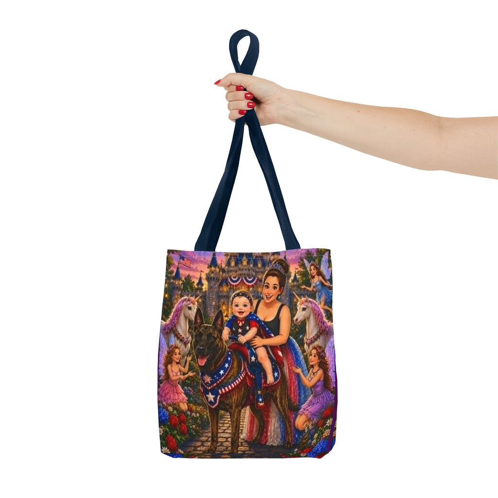 Patriotic Fairy Tale Tote — Mom & Baby Castle Print