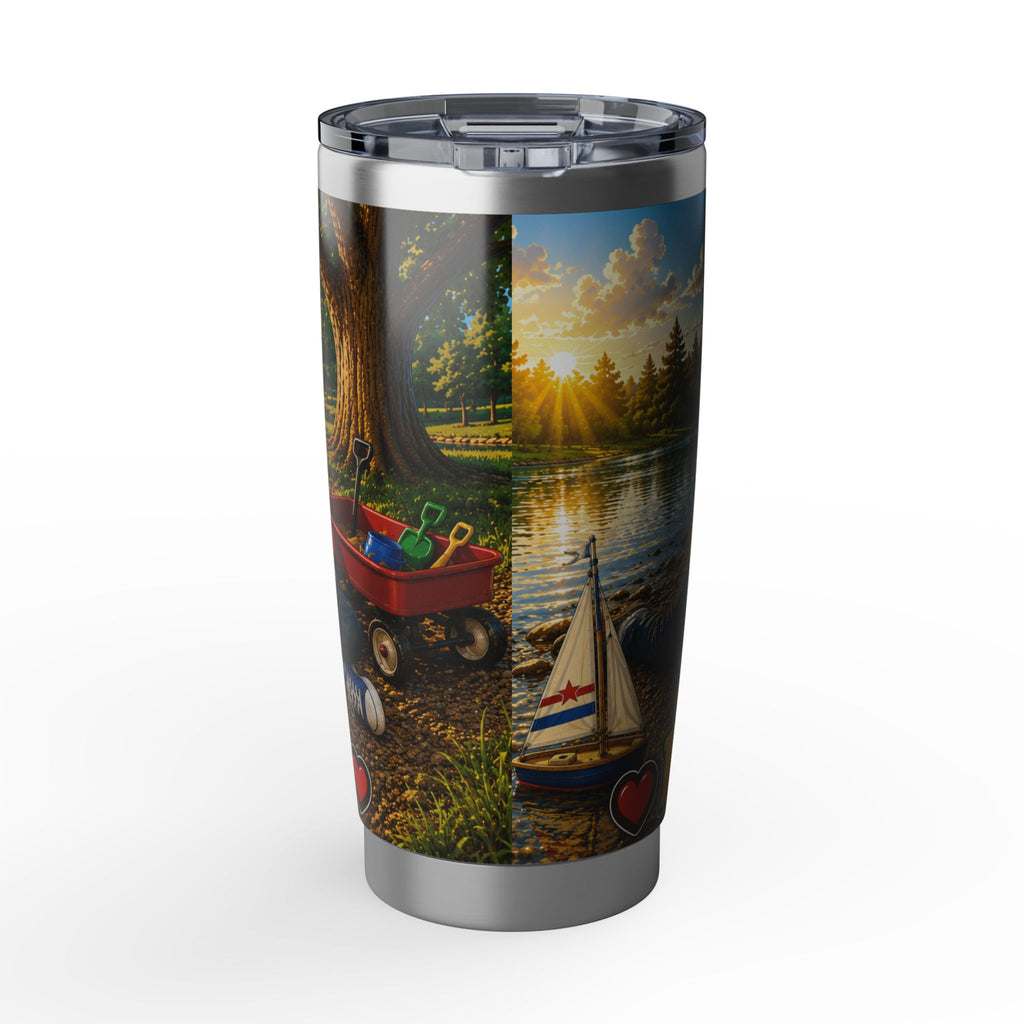 Great Pyrenees Puppy and Boy 20oz Stainless Tumbler- Best Buddies