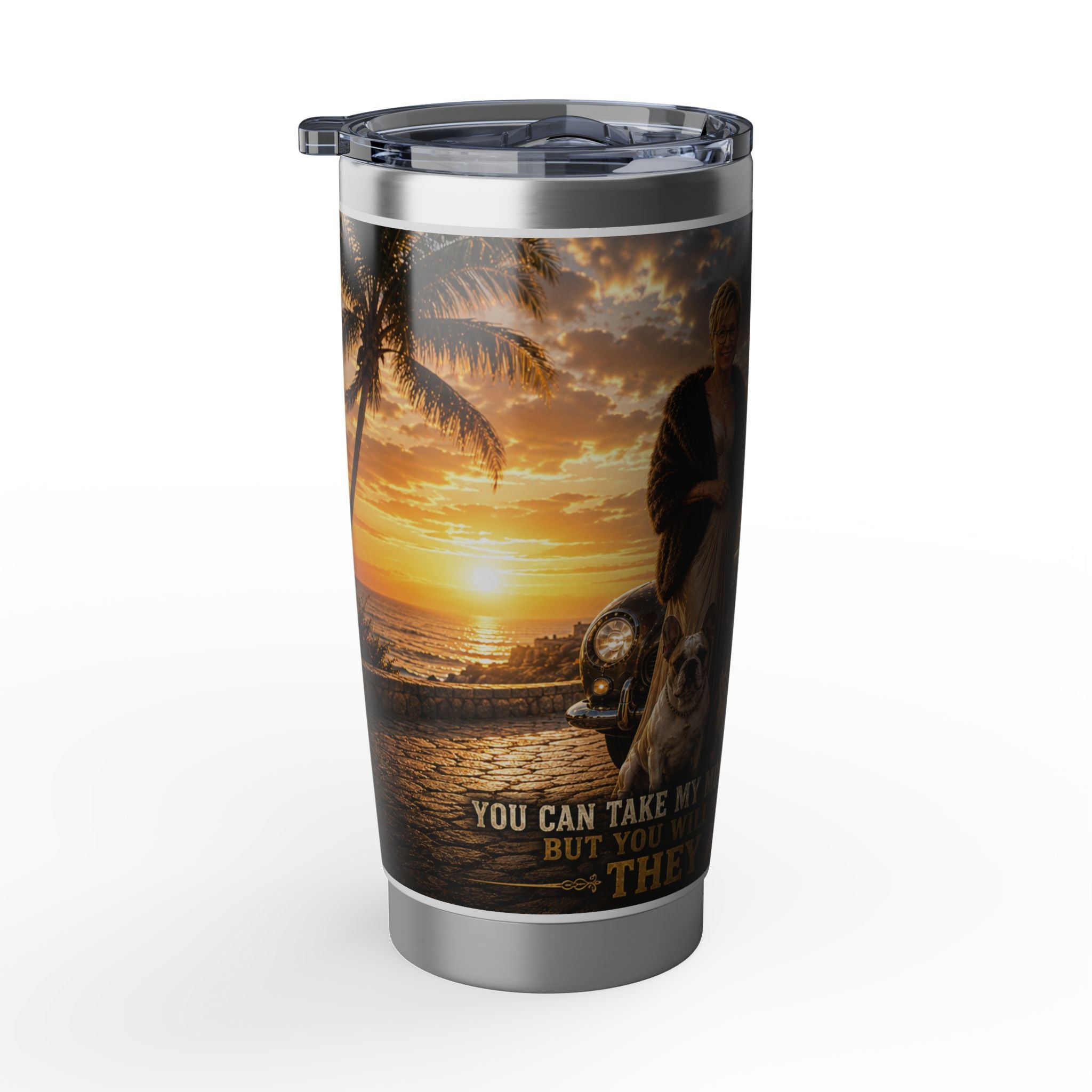 Gangster Boston Terrier Travel Mug-Vagabond 20oz Tumbler