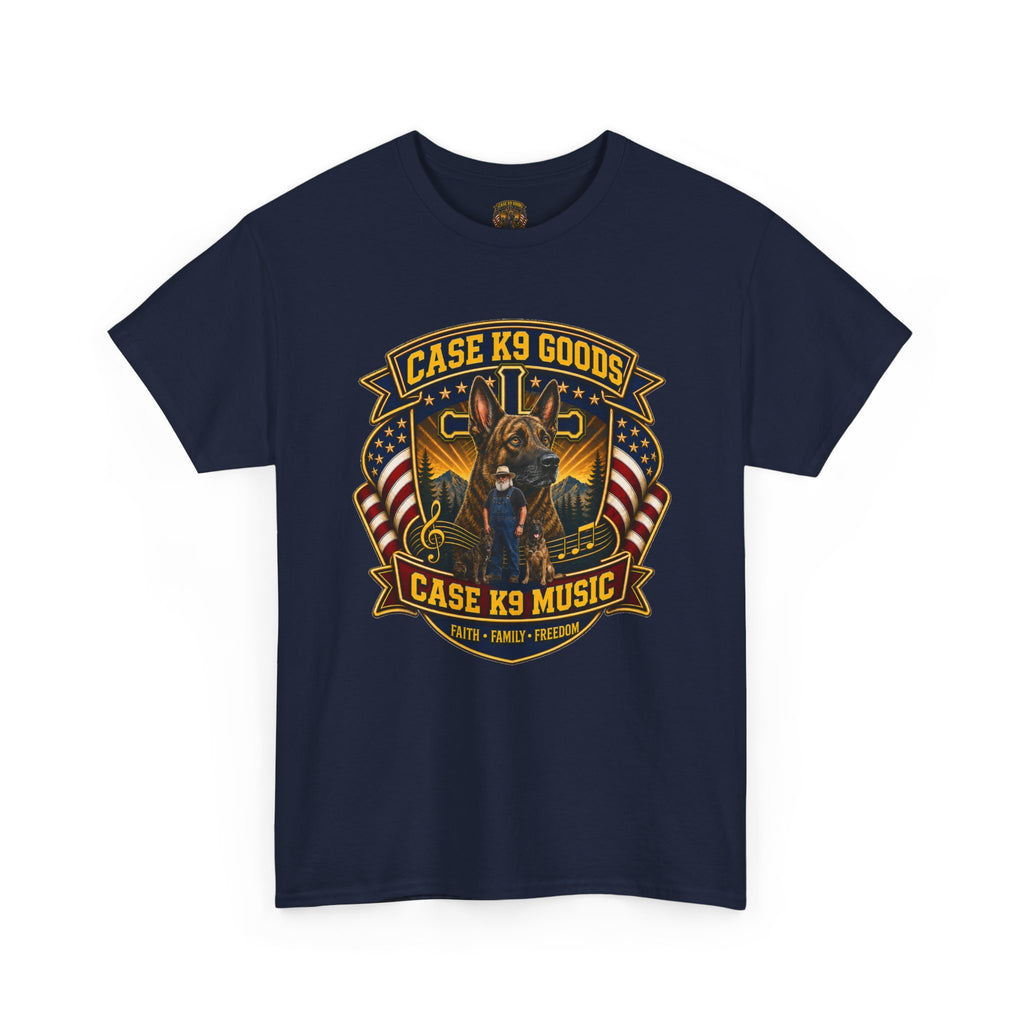 Case K9 Music Tee — Patriotic K9 Handler T‑Shirt