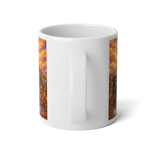 Christian Dog Lover 20oz Jumbo Mug — 'They Are Lifted, The Fallen' Memorial Pet Loss Coffee Cup