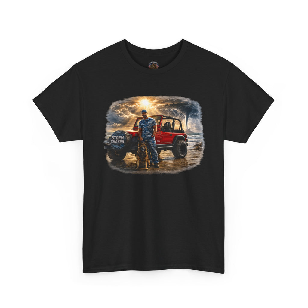 Storm Chaser Sunset T-Shirt — Off-Road Camping Adventure Graphic Tee