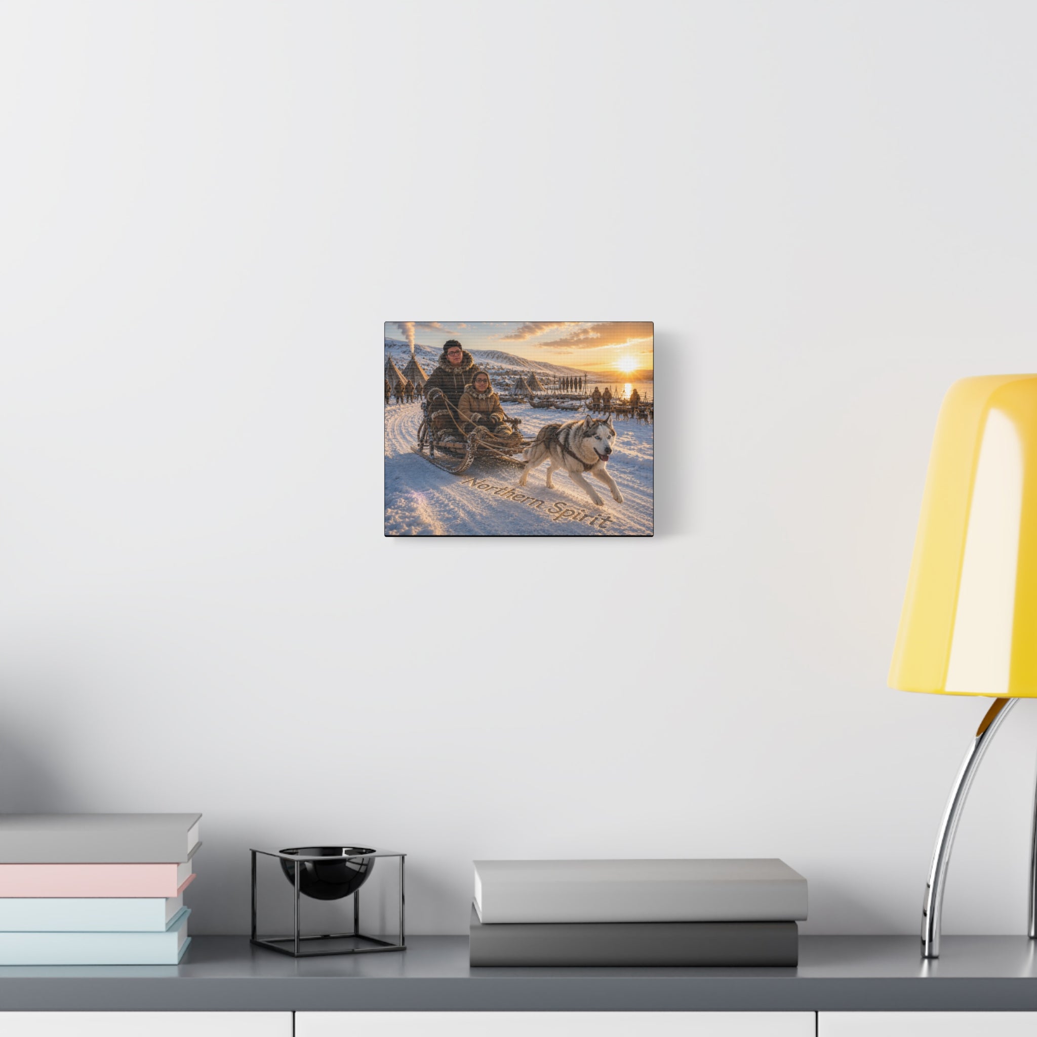Northern Spirit Husky Sled Matte Canvas Print