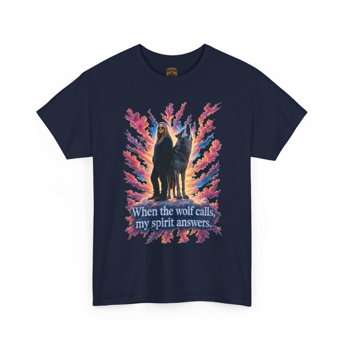 Wolf Spirit T‑Shirt — "When the wolf calls my spirit answers" Graphic Tee