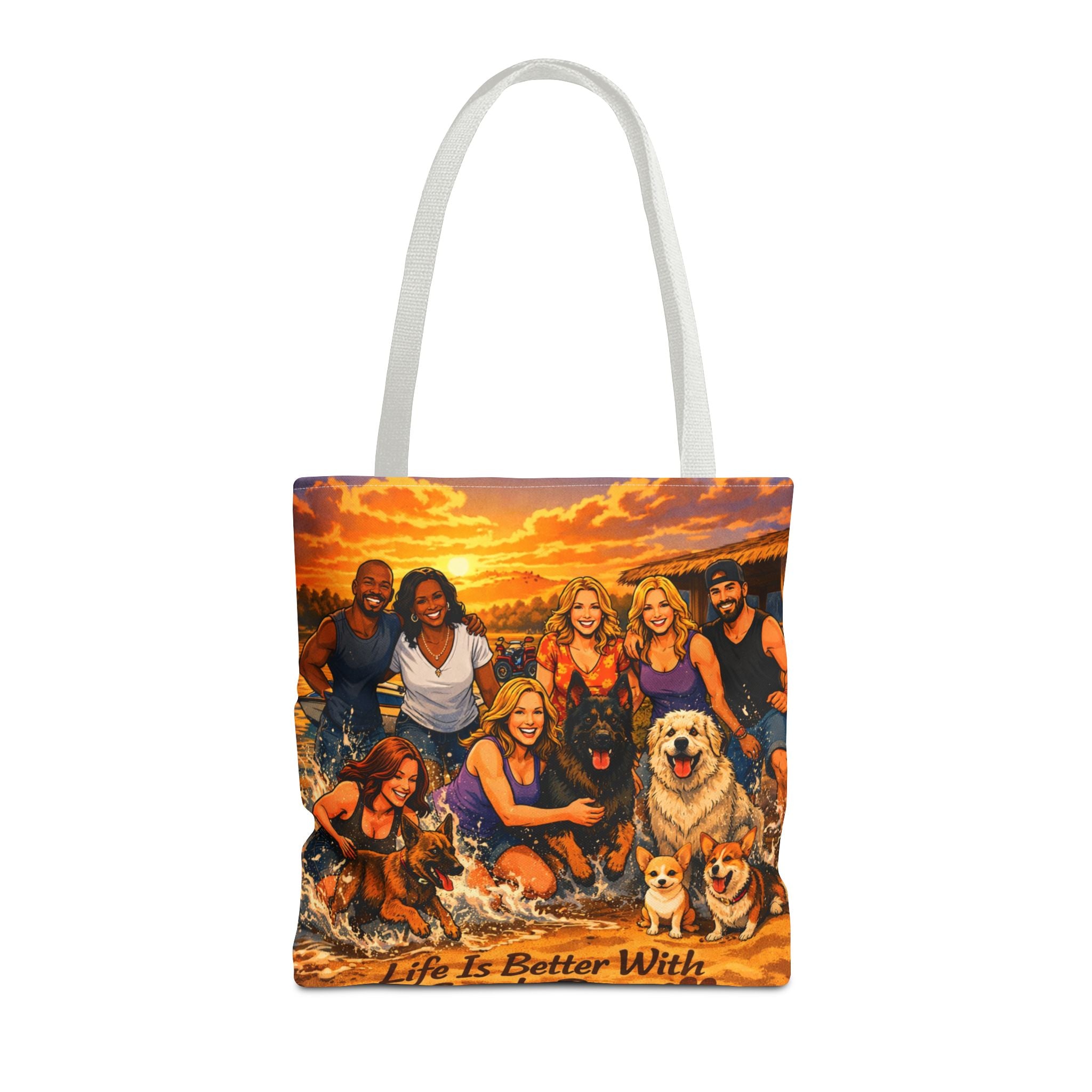 Tote Bag — "Life Is Better With Sandy Paws" Beach Dog Lovers Tote