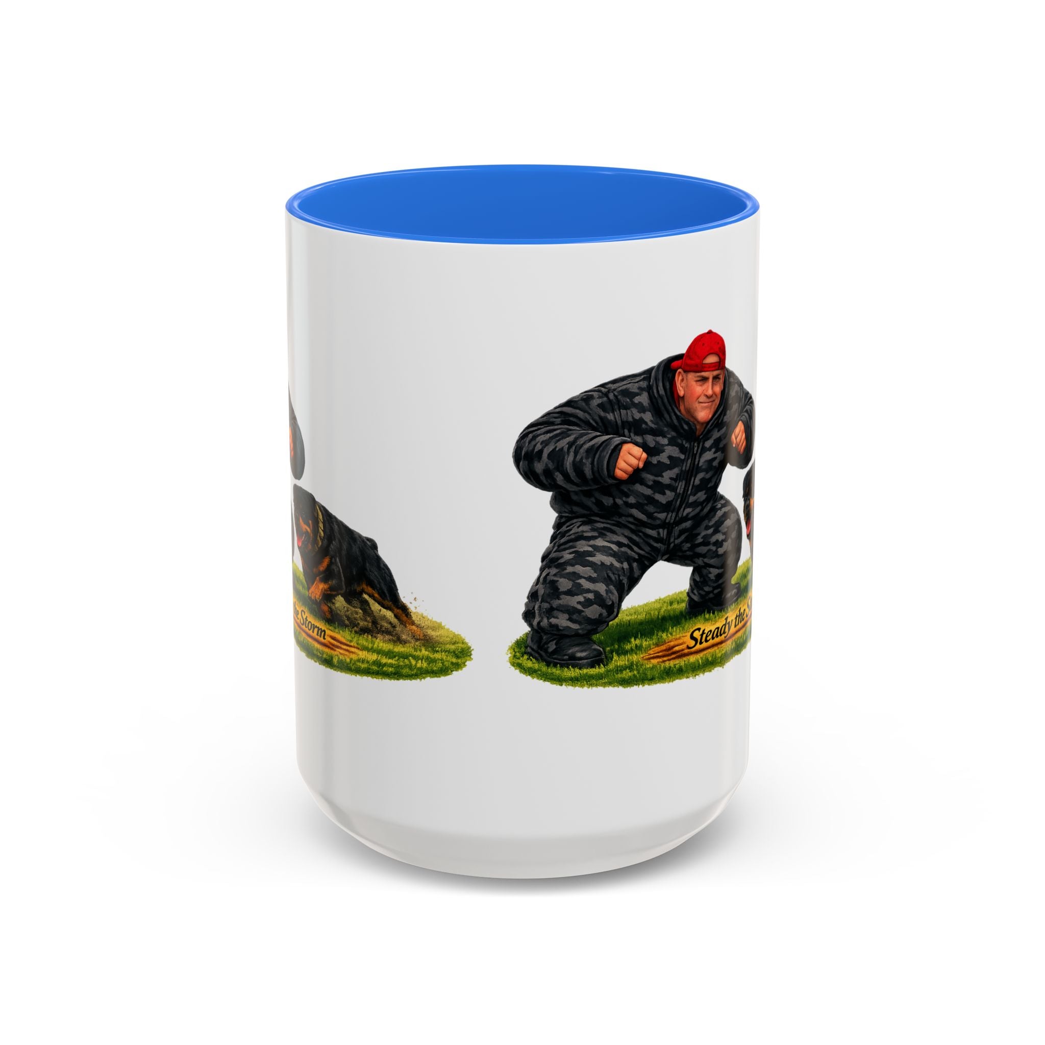 Steady the Storm Rottweiler & Handler Coffee Mug — Dog Lover Gift (11oz/15oz)